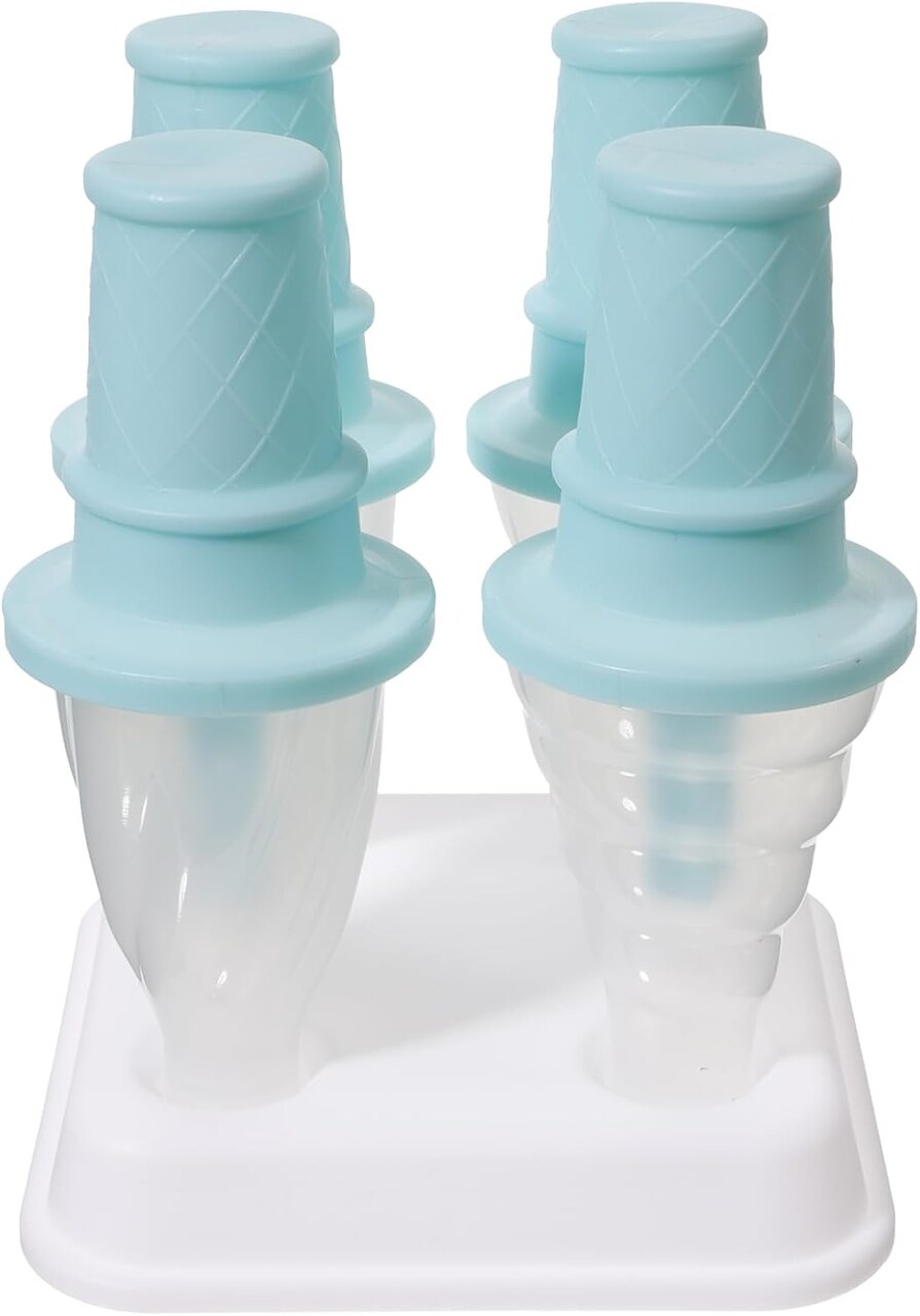 Homemade Ice Cream Cone & Ice Pop Mold – Reusable PP Ice Stick Holder for Kids, DIY Frozen Treats, Compact & Eco-Friendly